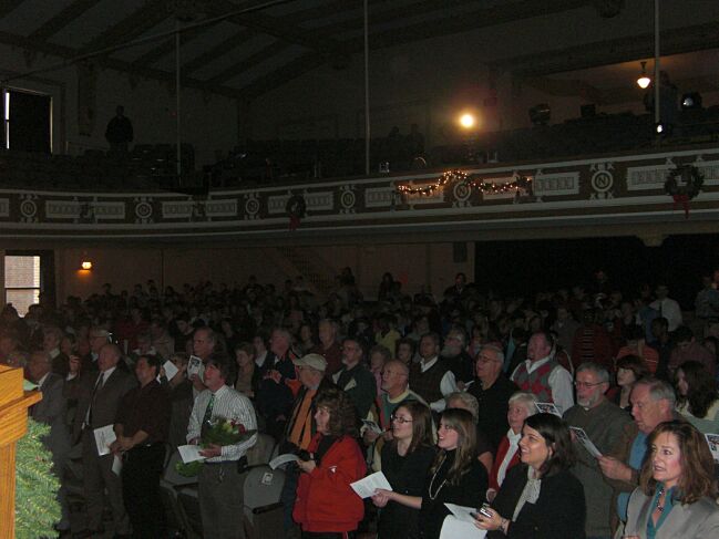 an appreciative crowd