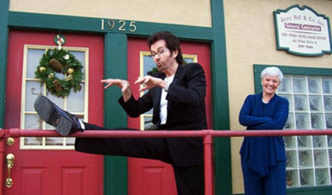 George visits his childhood home and shows he's still in dancing shape